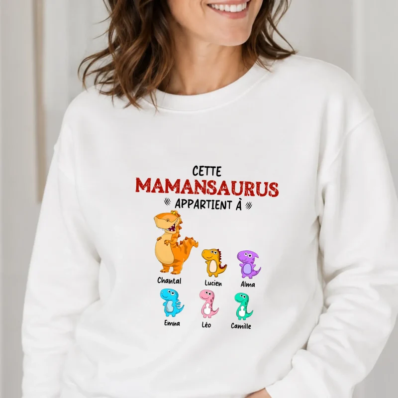 Pull personnalisé maman - mamansaurus