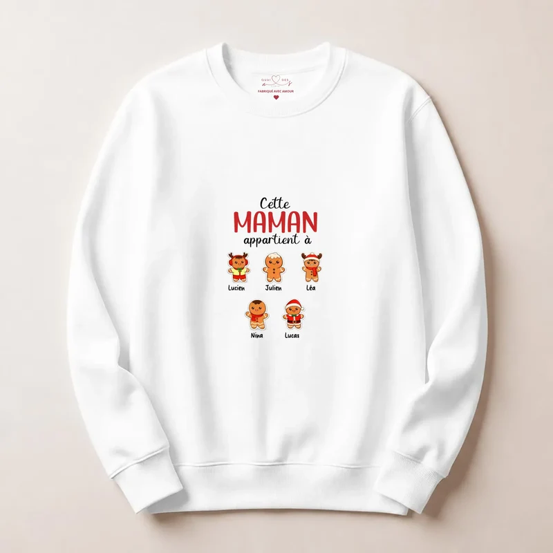 Pull personnalisé maman Noël - cette maman appartient à