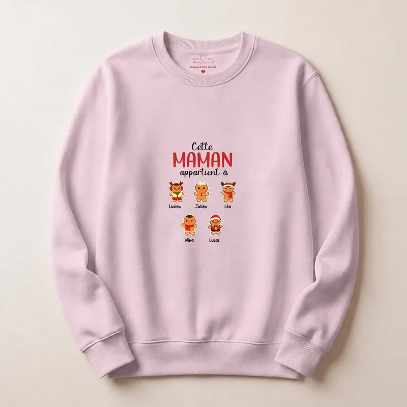 Pull personnalisé maman Noël - cette maman appartient à