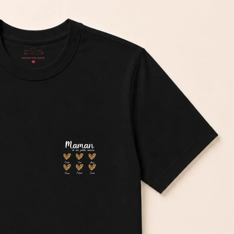 Pull personnalisé fête des mères - cœurs prénoms