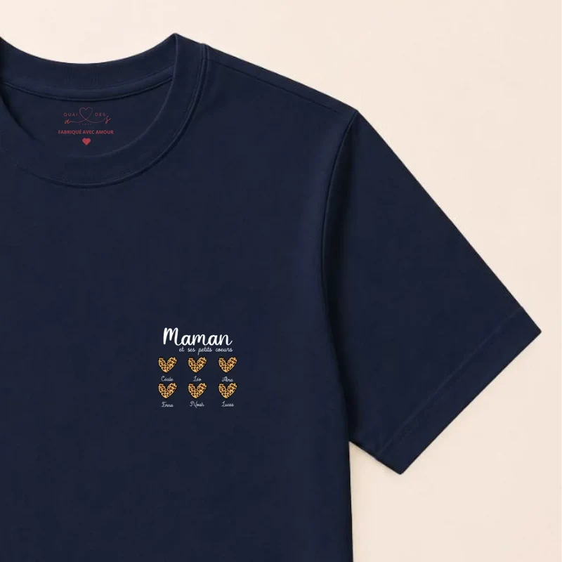 Pull personnalisé fête des mères - cœurs prénoms