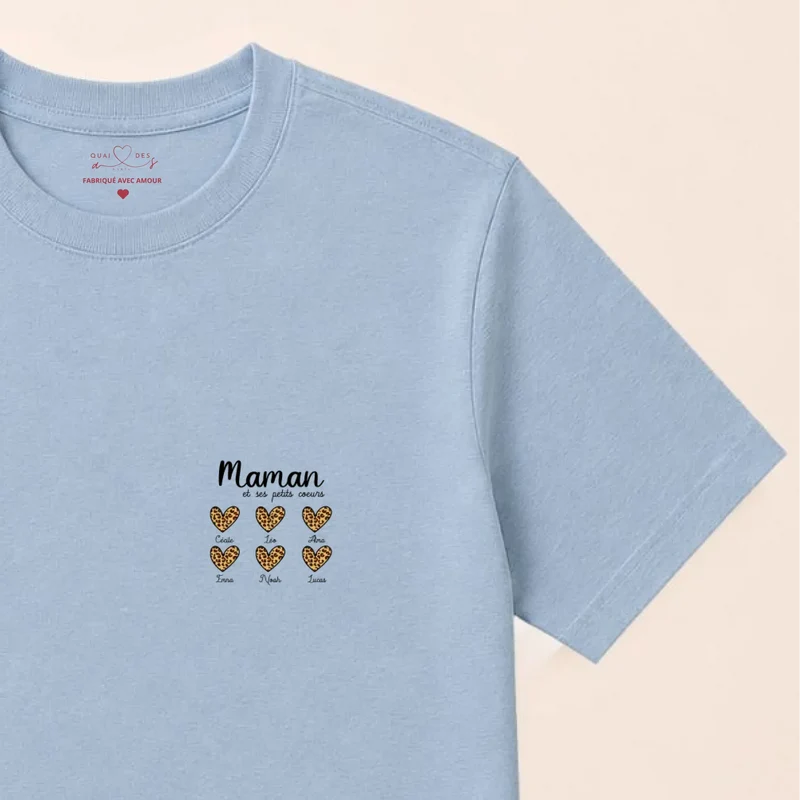 Pull personnalisé fête des mères - cœurs prénoms