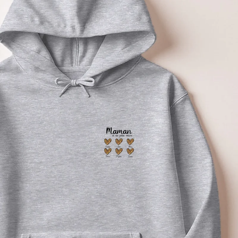 Pull personnalisé fête des mères - cœurs prénoms