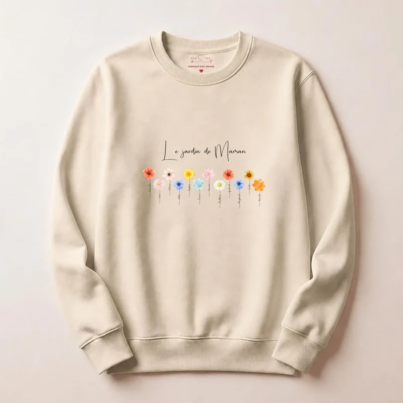 Pull personnalisé maman - le jardin de maman
