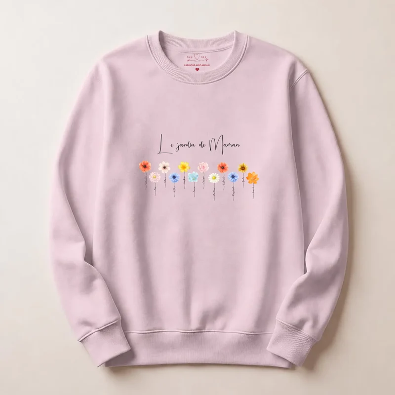 Pull personnalisé maman - le jardin de maman