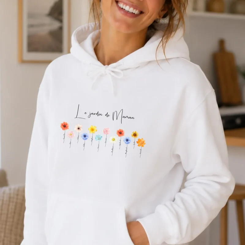 Pull personnalisé maman - le jardin de maman