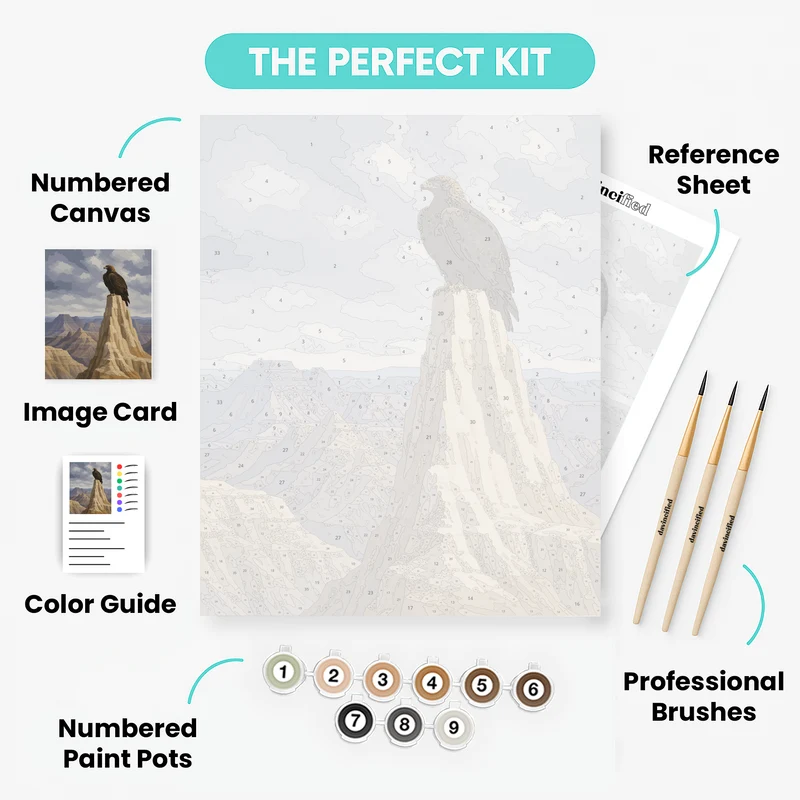 Eagle Over the Badlands - Paint by Numbers Kit