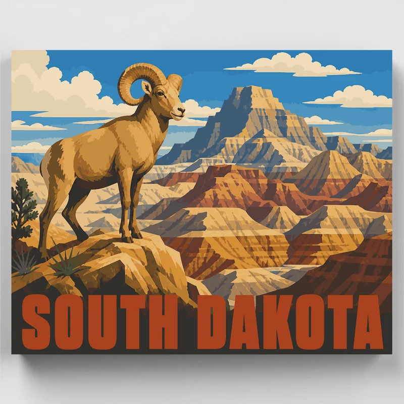 Bighorn Ridge Sentinel - Paint by Numbers Kit