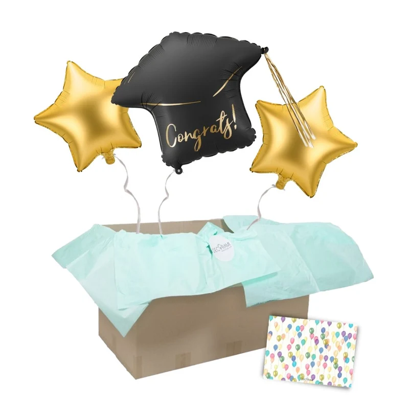 Heliumballon-Geschenk "Congrats" Abschlusshut