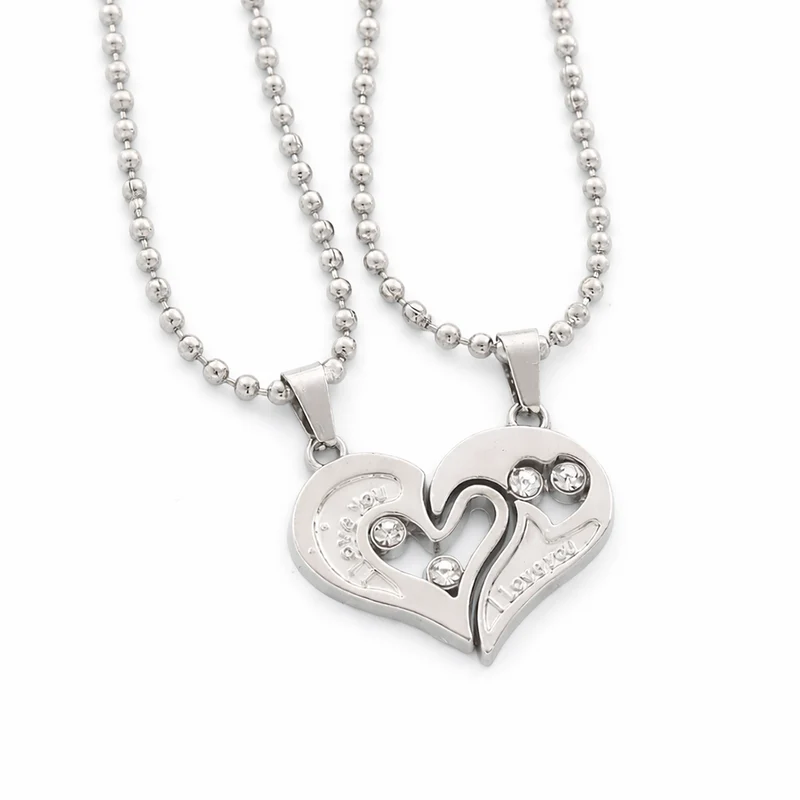 Split Heart Necklace For Couples