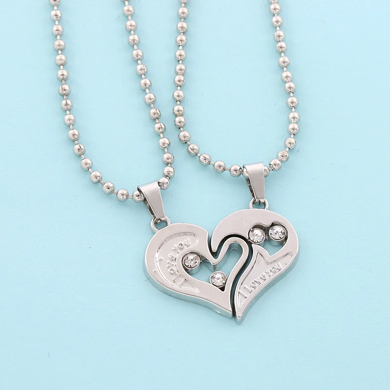 Split Heart Necklace For Couples
