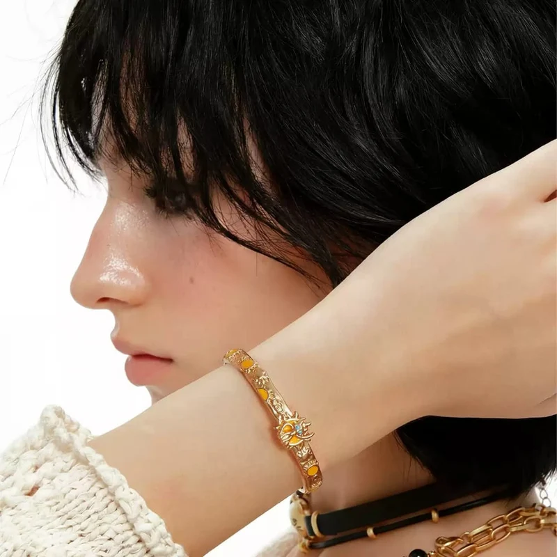 Grunge-Armband für Damen mit Sonnenkatze