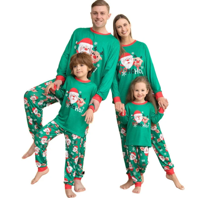 Weihnachtspyjama Grün