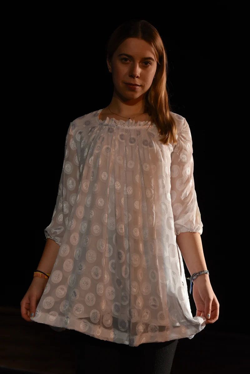 Top - Gepunktete Bluse - W109