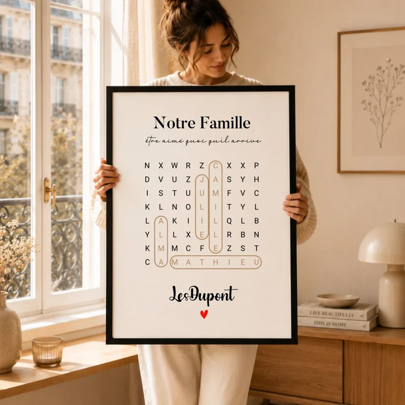 Affiche Personnalisée - Prénoms de famille
