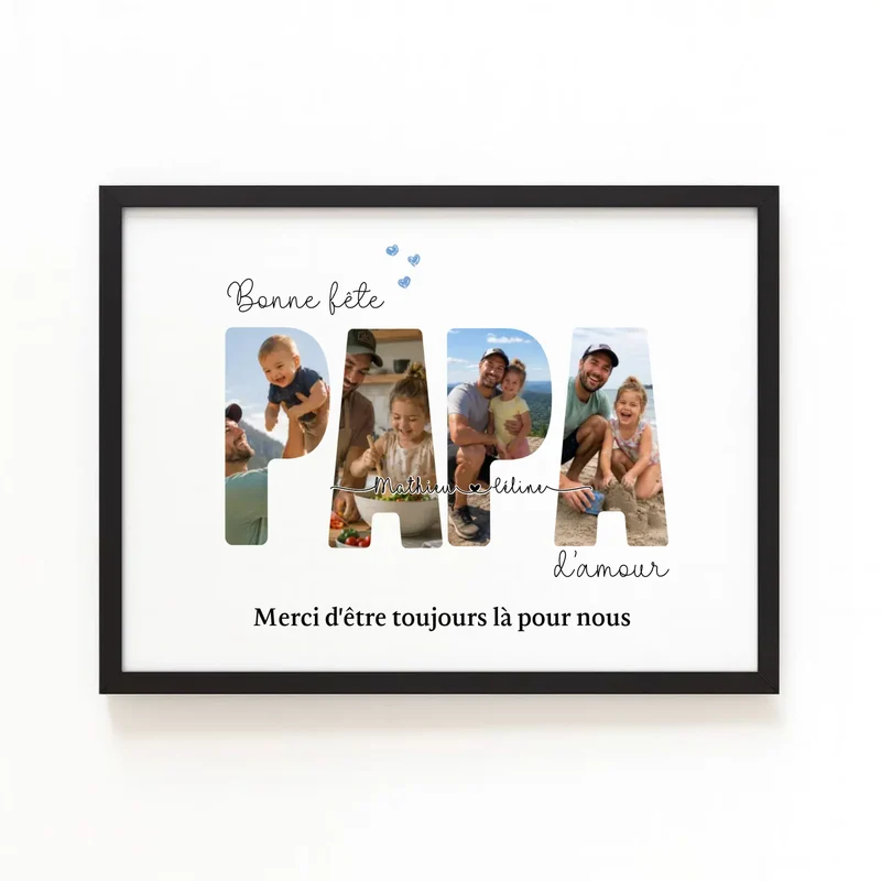 Cadeau papa personnalisé photo - Bonne fête Papa d'amour