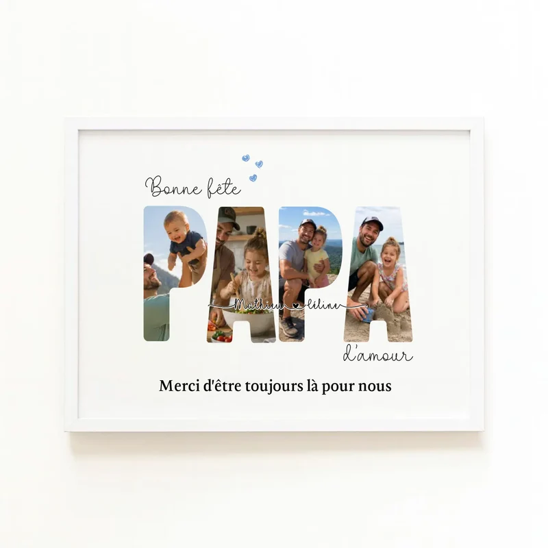 Cadeau papa personnalisé photo - Bonne fête Papa d'amour