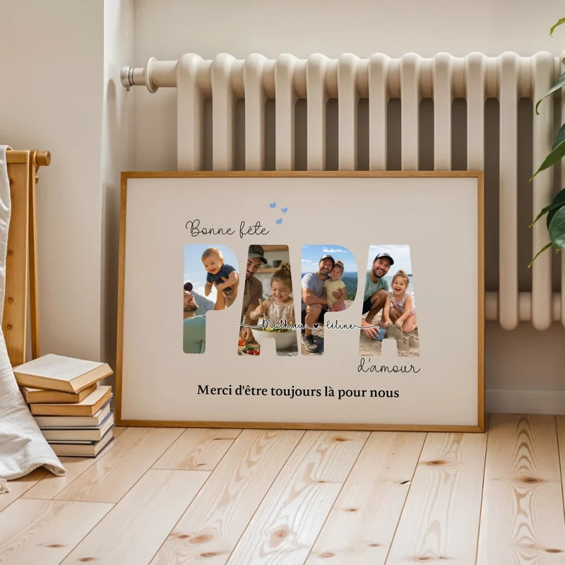 Cadeau papa personnalisé photo - Bonne fête Papa d'amour