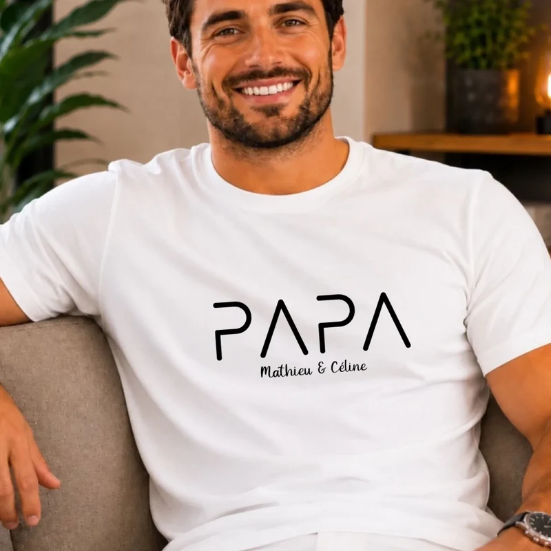 T-Shirt Personnalisé Papa -Cadeau anniversaire
