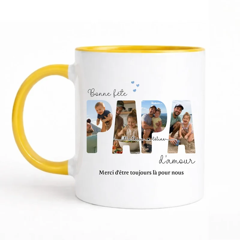 Mug Personnalisé Photo - Bonne fête papa