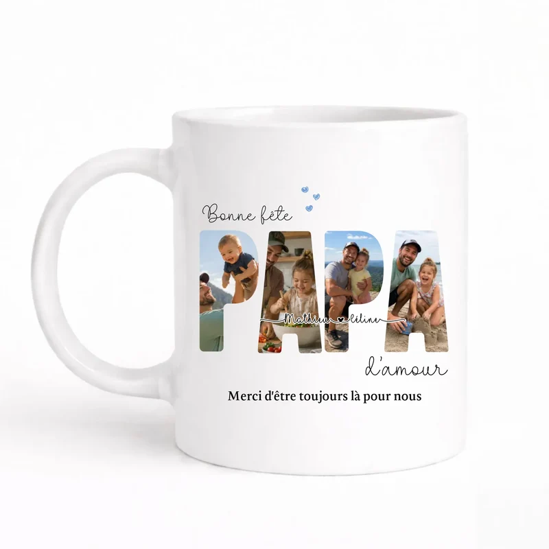 Mug Personnalisé Photo - Bonne fête papa