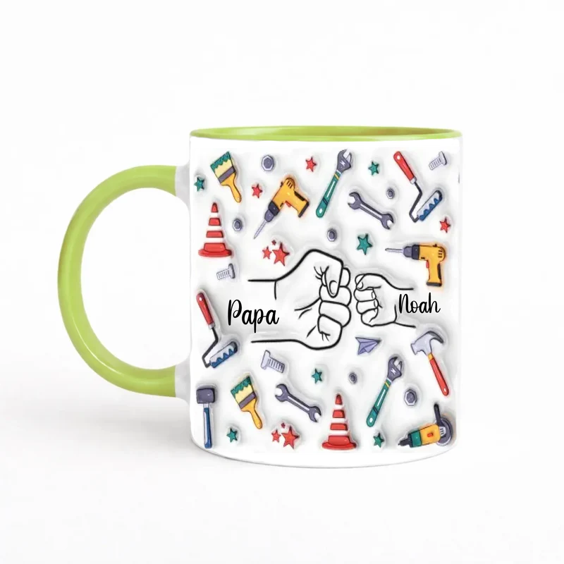 Tasse Personnalisé Café Papa - Effet 3D