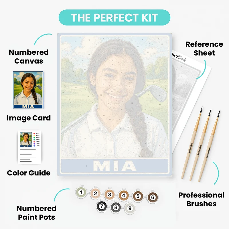 Golf Rookie Card - Custom Paint by Numbers Kit