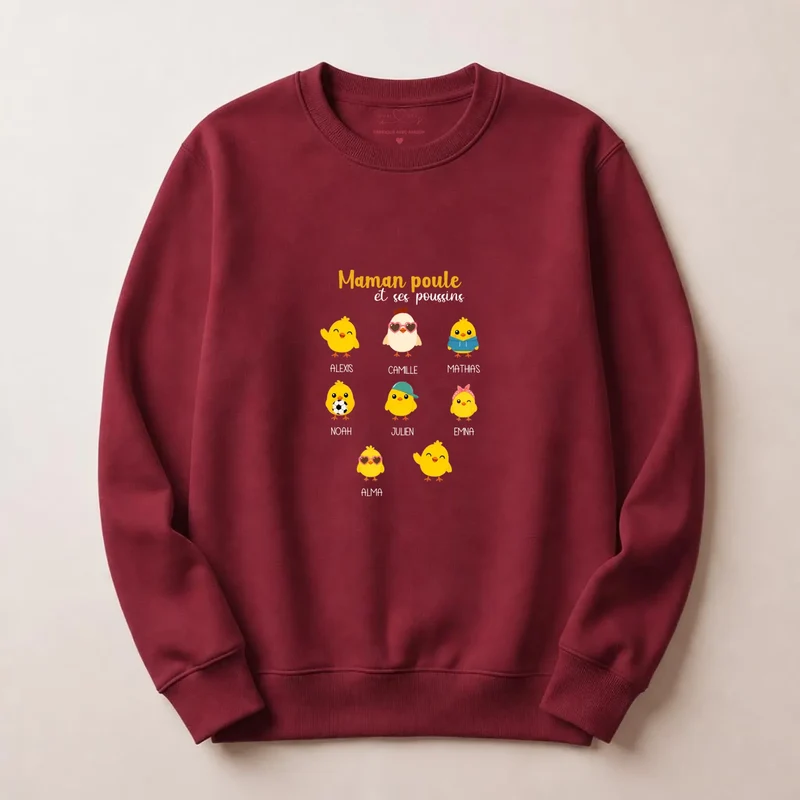 Pull personnalisé maman - maman poule