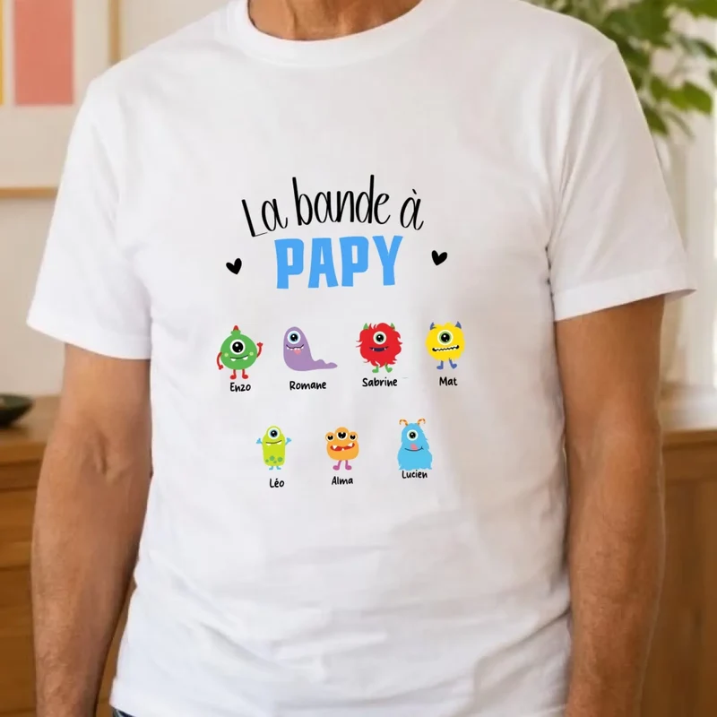 T-shirt personnalisé papy - la bande à papy