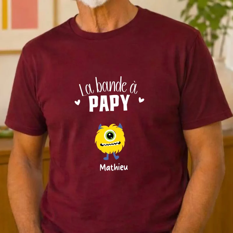 T-shirt personnalisé papy - la bande à papy
