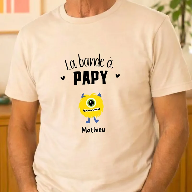 T-shirt personnalisé papy - la bande à papy