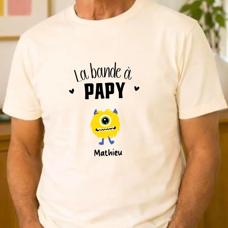 T-shirt personnalisé papy - la bande à papy