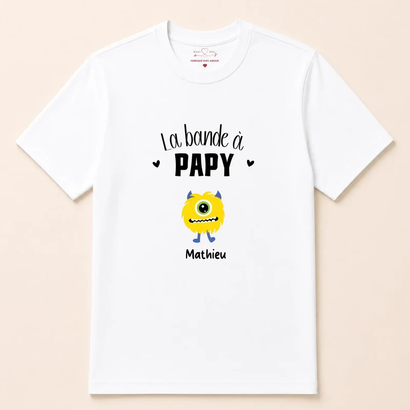 T-shirt personnalisé papy - la bande à papy