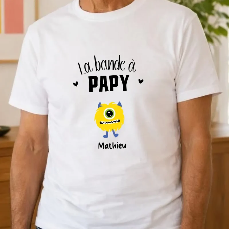 T-shirt personnalisé papy - la bande à papy