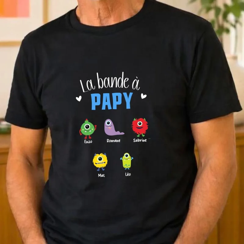 T-shirt personnalisé papy - la bande à papy