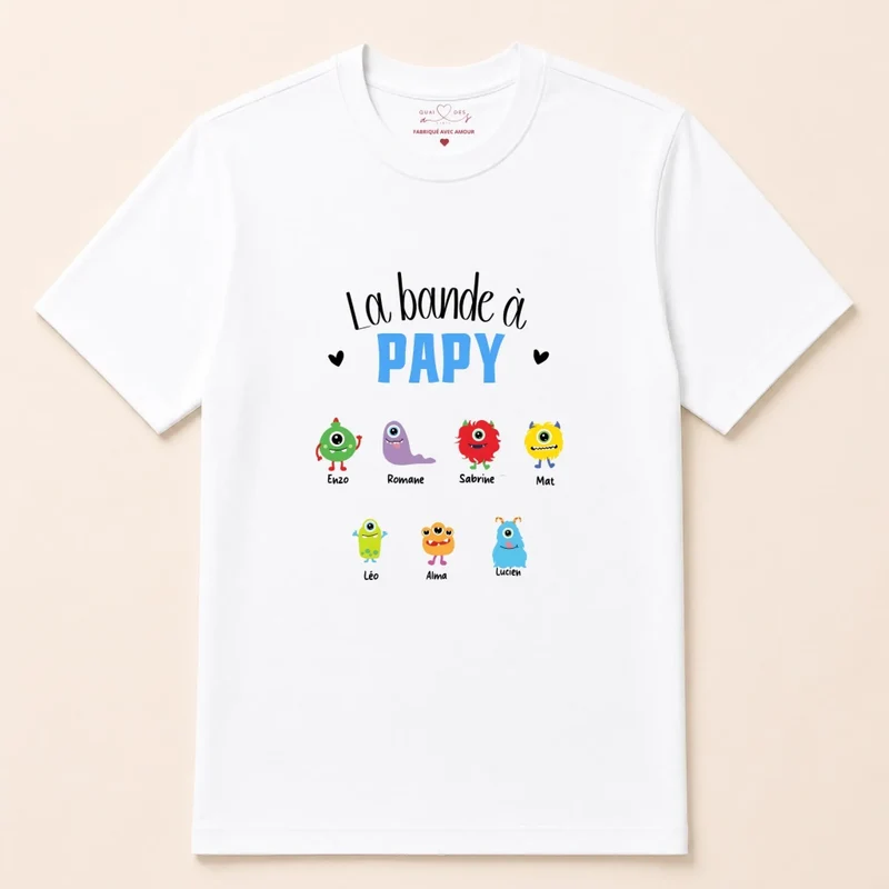 T-shirt personnalisé papy - la bande à papy