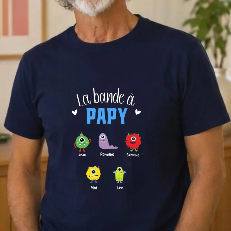 T-shirt personnalisé papy - la bande à papy