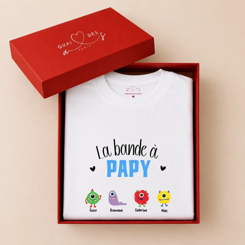 T-shirt personnalisé papy - la bande à papy