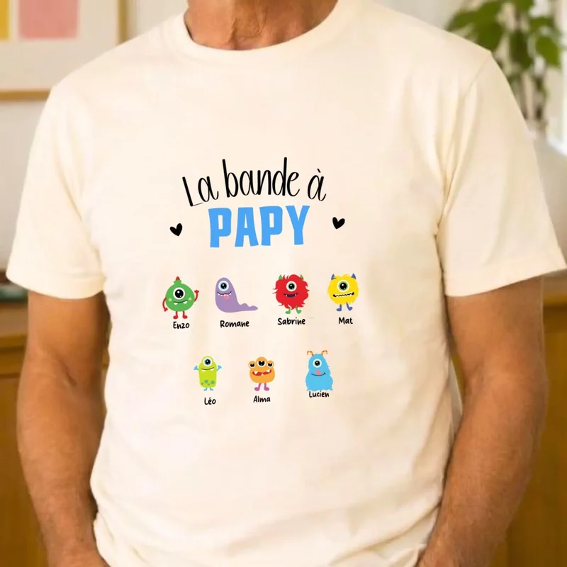 T-shirt personnalisé papy - la bande à papy