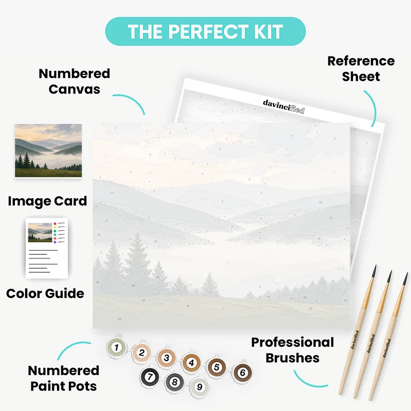 Misty Bavarian Ridges - Paint by Numbers Kit