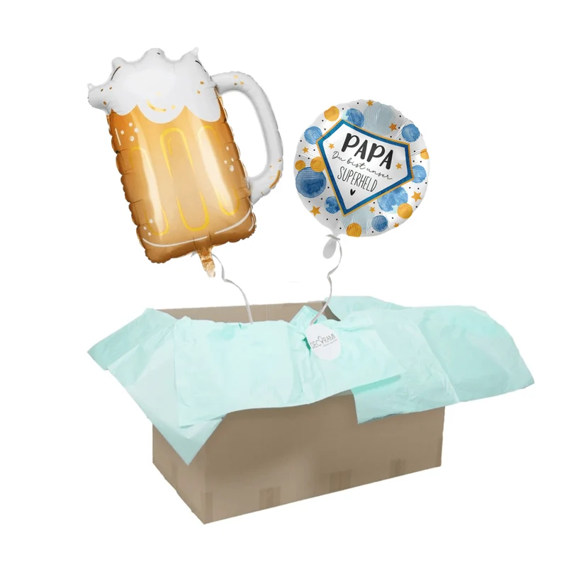 Heliumballon-Geschenk Prost, Papa, unser Superheld
