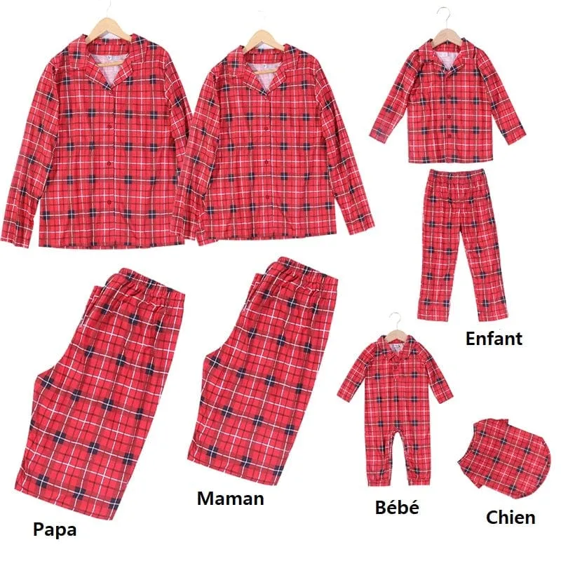 Pyjama Weihnachten Kariert