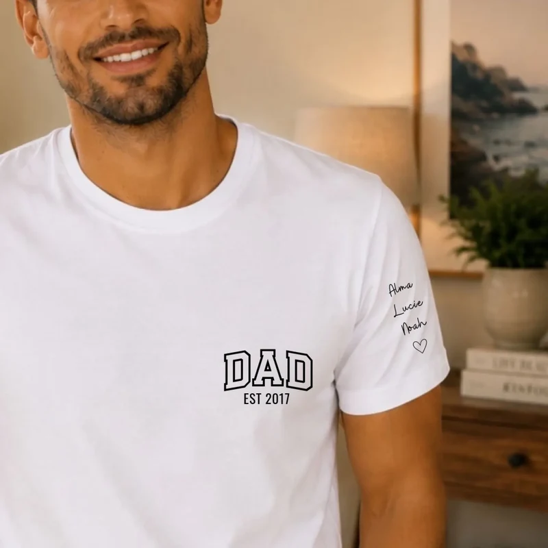 T-shirt Personnalisé - DAD et Prénoms d'Enfants