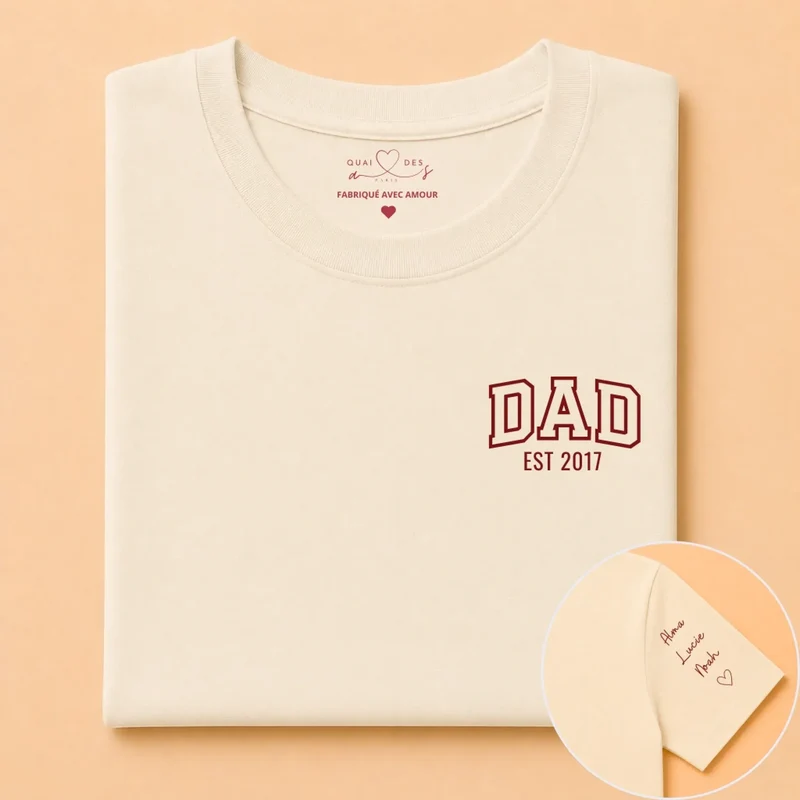 T-shirt Personnalisé - DAD et Prénoms d'Enfants
