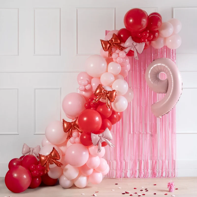 Folienballon Schleifchen Rosa 5 Stk.