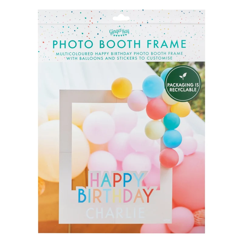 Personalisierbarer Fotorahmen mit buten Ballons
