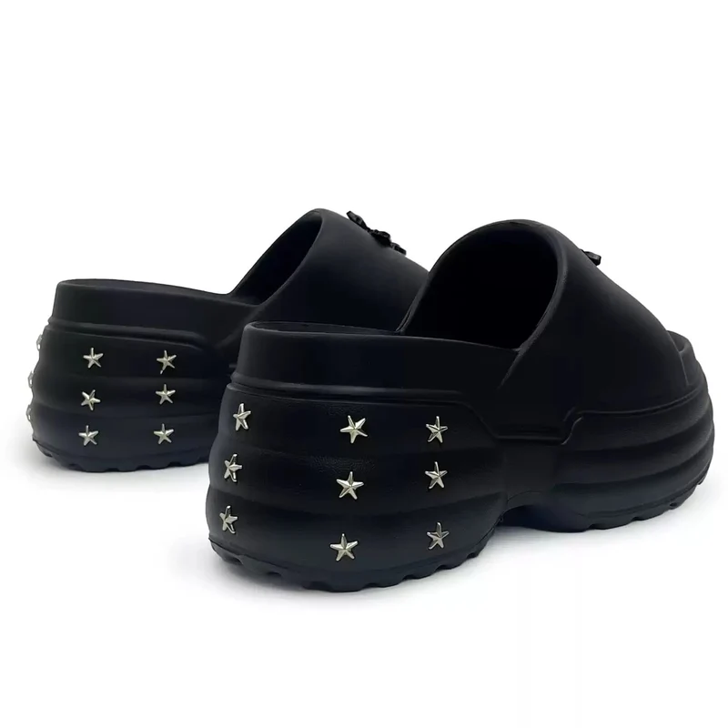 Grunge-Sandalen für Damen mit Sternenbesatz und klobiger Sohle