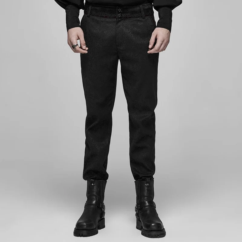 Gothic Blood Jacquard-Anzughose für Herren