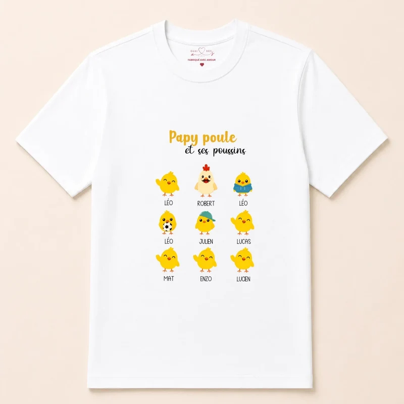 T-shirt Personnalisé - Papy poule