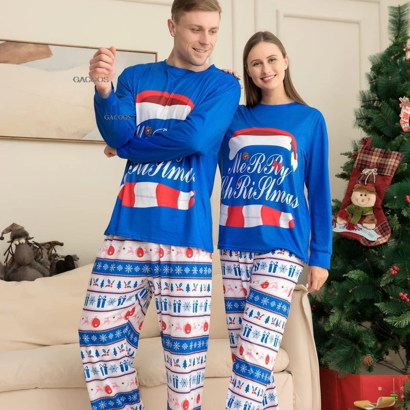 Pyjama Weihnachten Blau